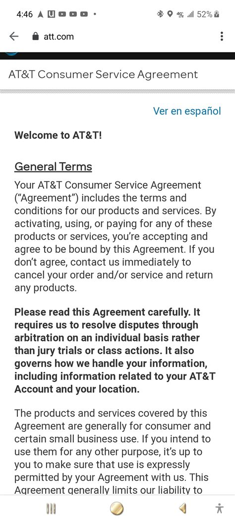 att wireless terms and conditions.